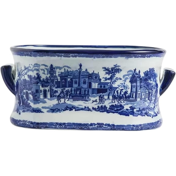 Jingdezhen Oriental Ceramic Ginger Jar with Lid - 14cm Hand-Painted Blue & White Porcelain Vase with Lotus Pattern, Premium Home Decor Ornament, Ideal Gift for Birthday/Christmas/Wedding