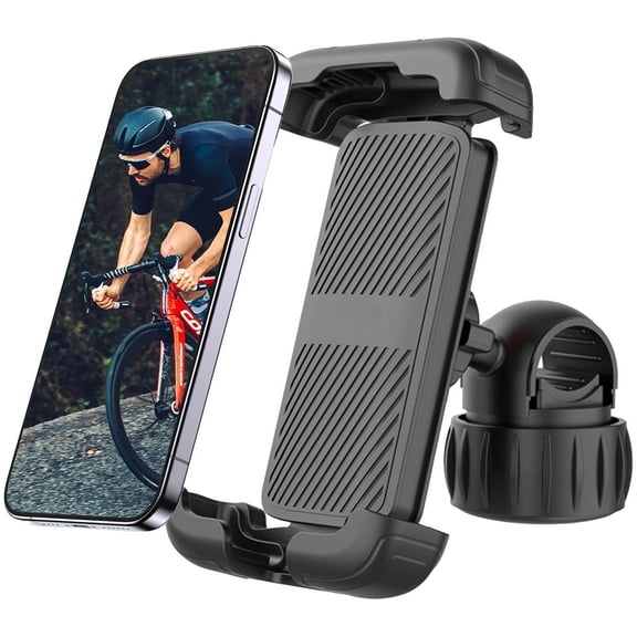 Jinghua Bike Phone Holder, 360 Degree Rotation Extended Mount for ALL - Black 1 Piece