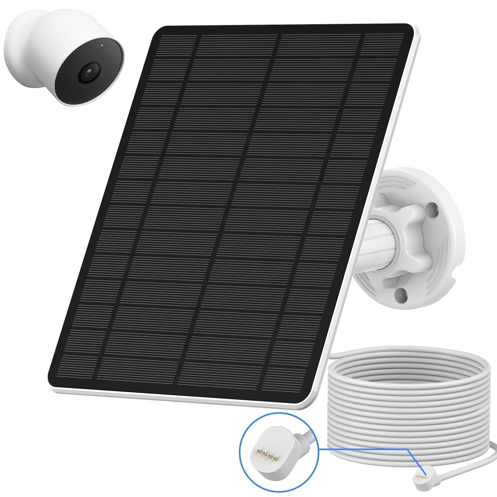 Jinghua Solar Panel for Google Nest Camera, 5W, IP65 Waterproof, 1 Pack