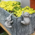 thumbnail image 1 of Jingjianm Miniature Statue Flower Pot Decoration, Cute Flower Pot Accessories Resin Statue, Suitable For Terrace, Courtyard, Decoration Gray, 1 of 4