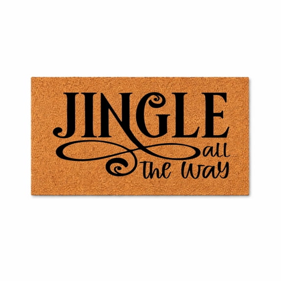 Jingle All The Way Doormat, Holiday Welcome Entryway Mat, Indoor ...