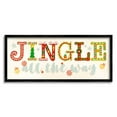 thumbnail image 1 of Jingle All The Way Festive Holiday Typography Inspirational Graphic Art Framed Art Print Wall Art, 1 of 5