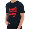 thumbnail image 1 of Jingle All The Way Graphic Design Ring Spun Combed Cotton Short Sleeve Deluxe Jersey T-Shirt - Navy 3XL, 1 of 4