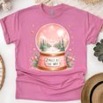 thumbnail image 1 of Jingle All The Way T-Shirt | Snow Globe Holiday Graphic Tee, Heliconia, Size M, 1 of 6
