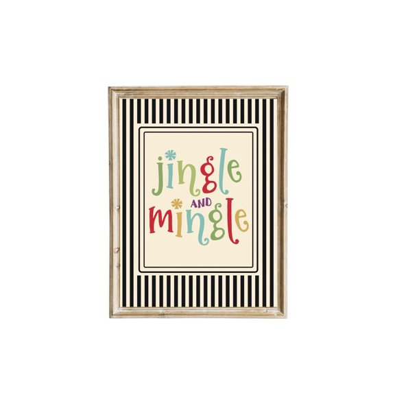 Jingle And Mingle | Festivedecor Unframed Paper Print