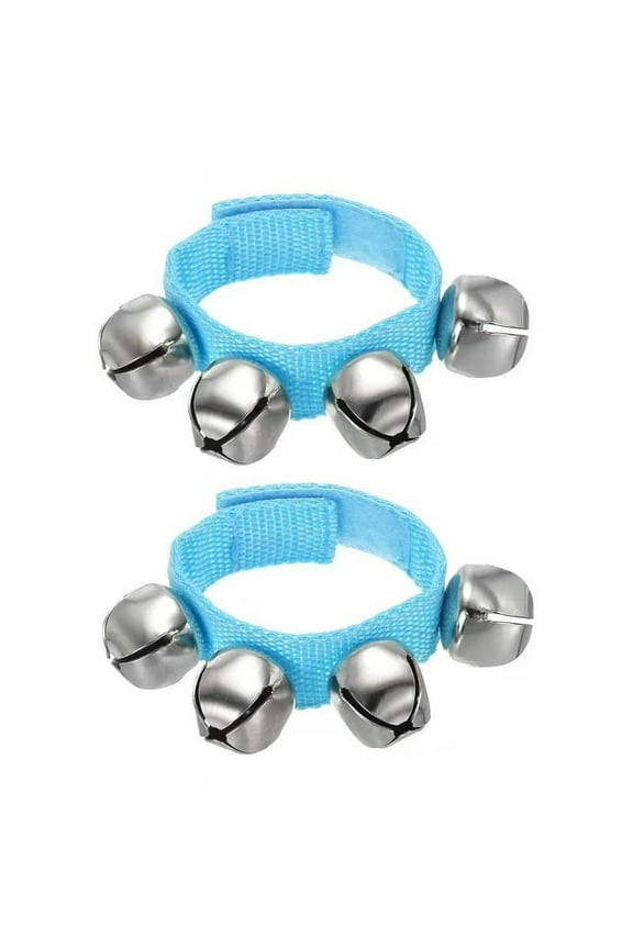 Jingle Bell Ankle Wrist Bracelet Set, 4 Metal Percussion Instrument Straps, Adjustable Party Christmas Musical Accessory, Festival Dance Performance Costume Decoration