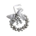 thumbnail image 1 of Jingle Bell Beaded Christmas Ornament Kit, Festive Wreath Style Tree Pendant, Simple Hand Assembly Holiday Supply for Family Focused DIY Crafting and Seasonal Home Tree Embellishment Projects,Silver, 1 of 5
