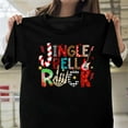 thumbnail image 1 of Jingle Bell Rock Colorful Retro Holiday Christmas Graphic V11667 Unisex T-Shirt, Up to Size 5XL, 1 of 2