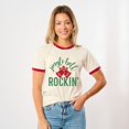 thumbnail image 1 of Jingle Bell Rockin' Bell Glitter - Women's Ringer Tee, 1 of 6