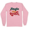 thumbnail image 1 of Jingle Bell Rockin' Long Sleeve Shirt Unisex Small Pink, 1 of 5