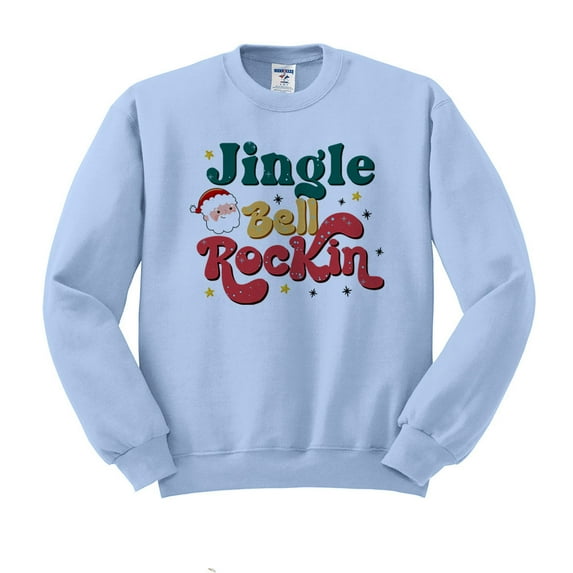 Jingle Bell Rockin' Sweatshirt Unisex Medium Light Blue