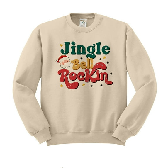 Jingle Bell Rockin' Sweatshirt Unisex Medium Sand