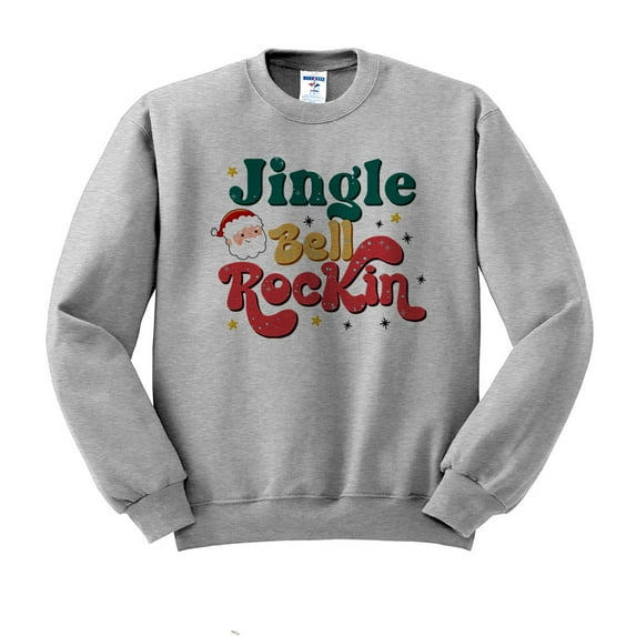 Jingle Bell Rockin' Sweatshirt Unisex X-Large Grey
