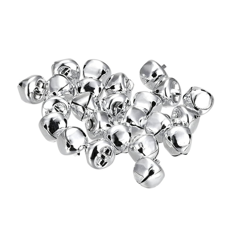 Jingle Bells, 1/2(12mm) 120 Pack Small Bells for Crafts DIY Christmas,  Silver Tone 