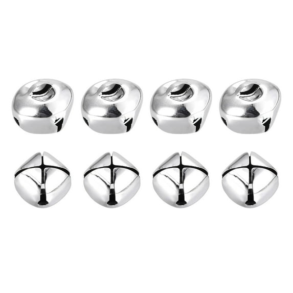 Jingle Bells, 1"(25mm) 8 Pack Small Bells for Crafts DIY Christmas, Silver Tone