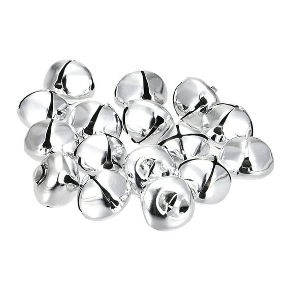Jingle Bells, 1"(25mm) 80 Pack Small Bells for Crafts DIY Christmas, Silver Tone