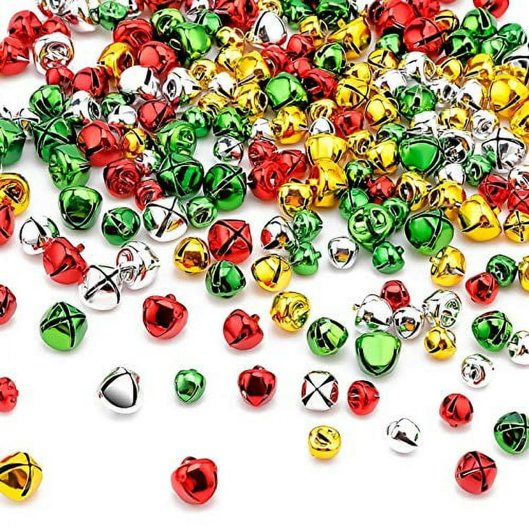 Jingle Bells, 200 Pieces Colorful Jingle Bells for Crafts, 4 Colors Mixed  Small Christmas Jingle Bells, Metal Craft Bells for Wreath Holiday Home and  Christmas Decoration (0.3/0.4/0.47 inch) 