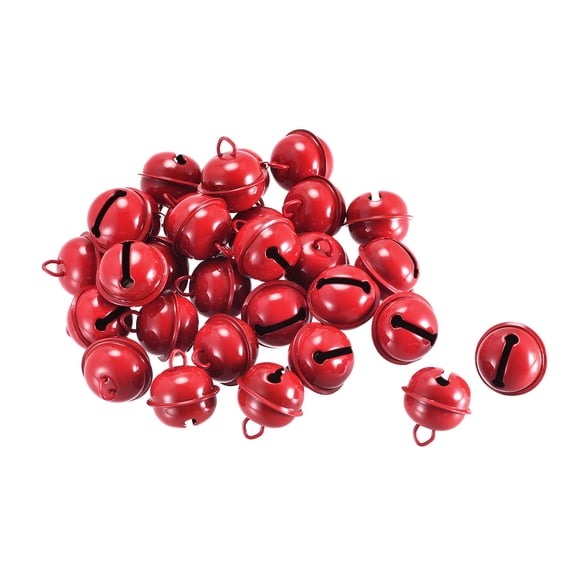 Jingle Bells, 22mm 48pcs Craft Bells for DIY Holiday Decoration, Musical Party, Wedding, Red
