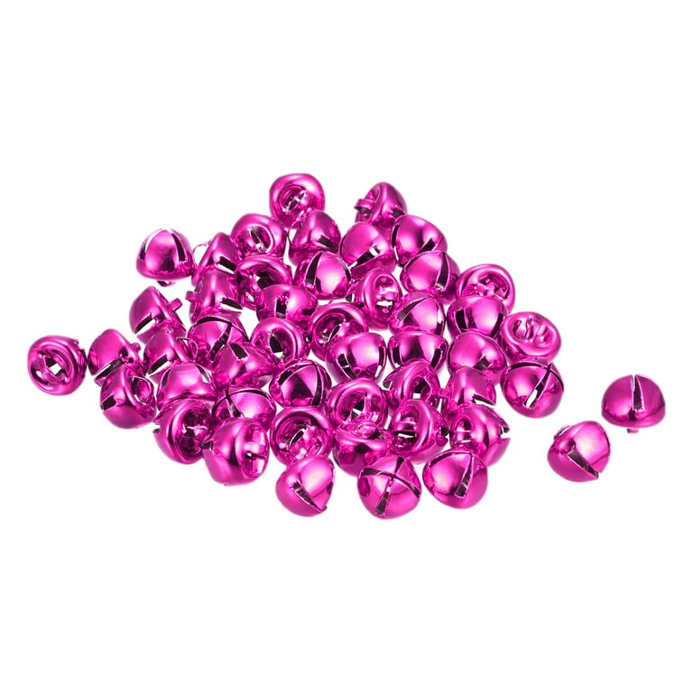 Jingle Bells, 3/8(10mm) 120 Pack Small Bells for Crafts DIY Christmas,  Rose Red 