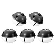 Jingle Bells, 40mm 5pcs Craft Bells with Star Cutouts for DIY, Black/White