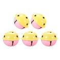 thumbnail image 1 of Jingle Bells, 40mm 5pcs Craft Bells with Star Cutouts for DIY, Yellow/Pink, 1 of 6