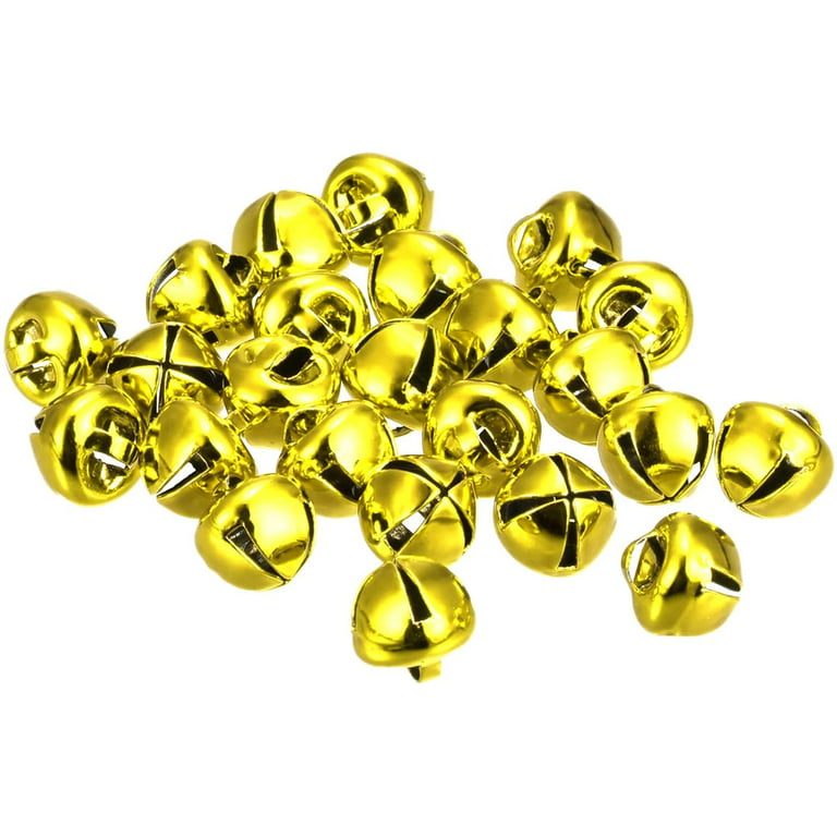 Jingle Bells, 5/16(8mm) 80pcs Small Bells for Crafts DIY Christmas,  Holiday Decoration, Musical Party, Home, Festival, Wedding, Gold Tone 