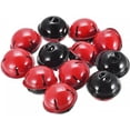 thumbnail image 1 of Jingle Bells, 64pcs 40mm Colorful Craft Christmas Jingle Bell with Star Cutouts for DIY, Christmas Holiday Party Decoration, Key Chain, Black/Red, 1 of 5