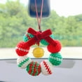 Jingle Bells Car Mirror Hanging Accessories, Christmas Bell Rear View Mirror Accessories