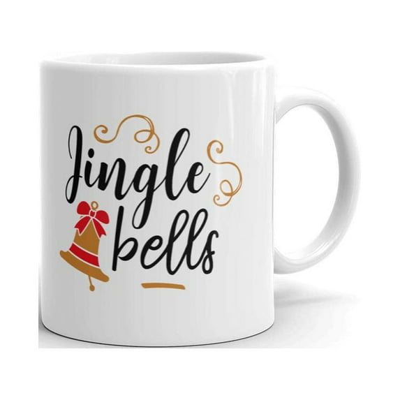 Jingle Bells Christmas Carol Coffee Tea Ceramic Mug Office Work Cup Gift 15oz