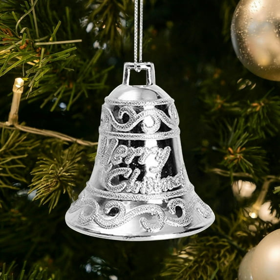 Jingle Bells Christmas Ornaments Christmas Bells Decor for Tree Xmas Wedding Party Decorations, Hanging Bell Ornaments for Wreaths, Home Holiday Decorations, Festive Pendants