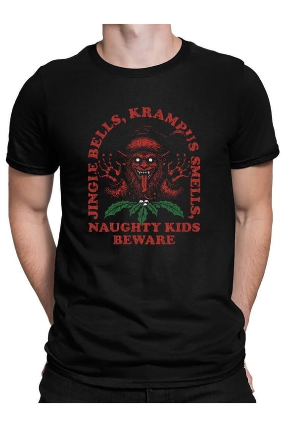 Jingle Bells, Krampus Smells Dark Holiday Humor T-shirt Men's