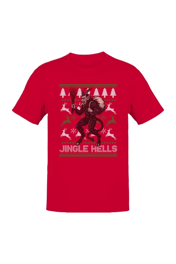 Jingle Hells Krampus Design Men's T-shirt