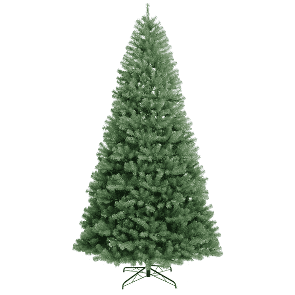 Jingle Joy 6 ft Evergrow Spruce Premium Hinged Artificial Christmas Tree, 833 Branch Tips, Unlit, Realistic Full Shape, Metal Stand Included