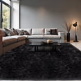 thumbnail image 1 of Jingle bears 10x12 Area Rug Black Fuzzy Faux Fur Sheepskin Rug Fluffy Plush Large Rug for Living Bedroom Rectangle, 1 of 8