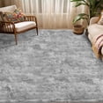 thumbnail image 1 of Jingle bears 5x8 Area Rug for Bedroom Fluffy Faux Fur Sheepskin Rug Gray Fuzzy Furry for Living Room Nursury Rectangle, 1 of 7
