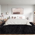 thumbnail image 1 of Jingle bears 8x10 Area Rug Black Fuzzy Washable Faux Sheepskin Fur Rug Large Rug for Living Room Bedroom Rectangle, 1 of 8