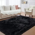 thumbnail image 1 of Jingle bears Fluffy Shag Area Rug Black 3x5 Plush Soft Fuzzy Rug Washable Faux Fur Rug for Bedroom Living Room Nursery Rectangle, 1 of 6