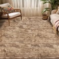thumbnail image 1 of Jingle bears Light Brown Washable Rug 4x6 Fluffy Area Rug for Living Room Soft Shag Faux Sheepskin Fur Rug for Living Room Bedroom Rectangle, 1 of 7