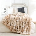 thumbnail image 1 of Jingle bears Tie-Dye Brown Throw Blanket Faux Fur Throw for Couch Fuzzy Soft Plush Thick Bubble Blanket for Bed Living Room 60x80 Inches Queen Blanket, 1 of 6