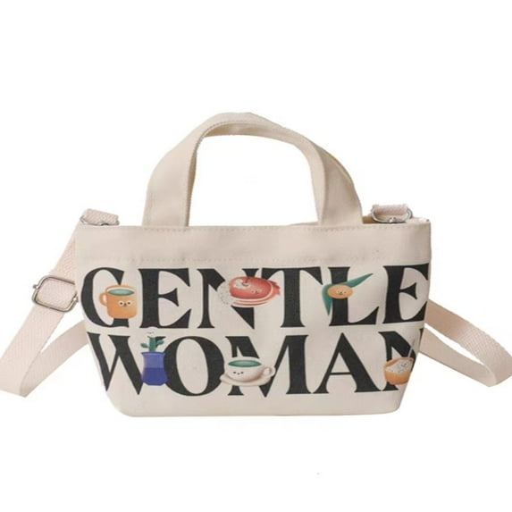 Jingting Unisex Canvas Tote, White