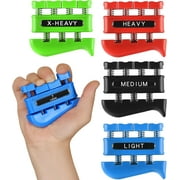 Jingyang Finger Strengthener Hand Grip Workout for Therapy upto 11lbs 4 Pack