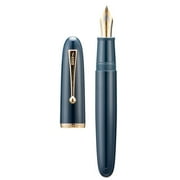 Jinhao 9019 Dadao Fountain Pen #8 Extra Fine / Fine / Medium Nib, Big Size Resin Writing Pen with Large Converter Dark Blue F (Approx 0.5mm)