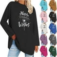 thumbnail image 1 of Jinhomg 2026 Fall Casual Sweatshirt for Women Trendy Long Sleeve Dandelion Letter Print Tops Oversized Cozy Round Neck T-Shirts Hot Pink M, 1 of 4