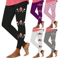 thumbnail image 1 of Jinhomg 2024 Fall Fashion Leggings for Women Cute Maple Leaf Printed Patriotic Yoga Pants High Waist Stretch Leggings Casual Athletic Jogger Pants Summer Saving Black S, 1 of 6