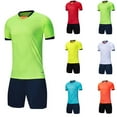 thumbnail image 1 of Jinhomg Athletic Uniform for Kids Slim Fit Soccer Jersey with Shorts Sets Boys Girls 2 Piece Summer Football Clothes Green XS, 1 of 5