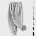 thumbnail image 1 of Jinhomg Baby Fall Cotton Pants Toddler Kids Lightweight Cozy Elastic Waisted Joggers Casual Solid Straight Leg Sweatpants Daily Wear Fall Saving Black 11 Years, 1 of 4