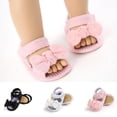 thumbnail image 1 of Jinhomg Baby Girls Bowknot Sandals Summer Non-Slip Soft Sole Princess Shoes Casual Summer Vacation Beach Sandals Black 13, 1 of 6