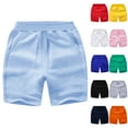 thumbnail image 1 of Jinhomg Baby Kids Summer Shorts Soft Comfy Cotton Elastic Waist Shorts Boys Girls Casual Solid Workout Shorts with Pockets Gray 5 Years, 1 of 6