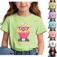 thumbnail image 1 of Jinhomg Back To School Shirts for Girls Cute Cartoon Character Graphic Tees Casual Short Sleeve Summer T Shirts Loose Crewneck Tops 2025 Fashion Gifts Black 14 Years, 1 of 8
