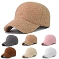 thumbnail image 1 of Jinhomg Baseball Cap for Women Men, Unisex Soft Comfy Adjustable Fleece Hats Casual Solid Color Warm Outdoor Travel Cap Everyday Hat Spring Saving Beige Free Size, 1 of 4